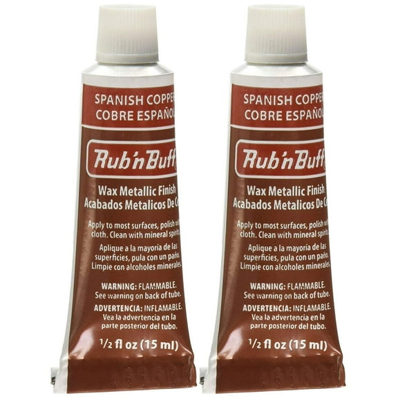 Amaco Rub 'N Buff Wax Metallic Finish, Spanish Copper, 0.5-Fluid Ounce, 2 Pack