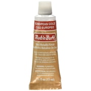 Amaco Rub n Buff Open Stock Metallic Wax Finish .5oz-European Gold