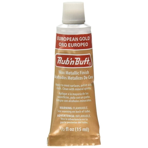 Amaco Rub 'n Buff Open Stock Metallic Wax Finish .5oz-European Gold