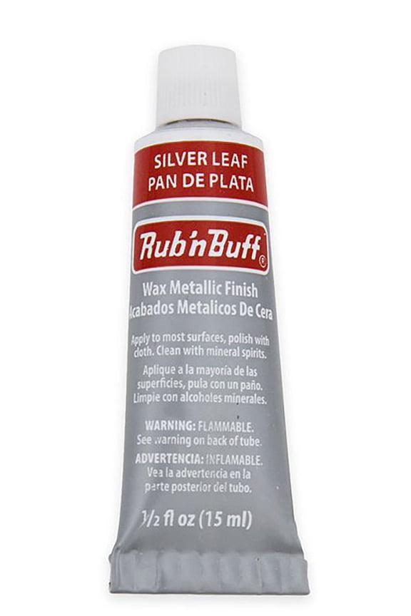 Amaco Rub 'n Buff Open Stock Metallic Wax Finish .5oz-Silver Leaf