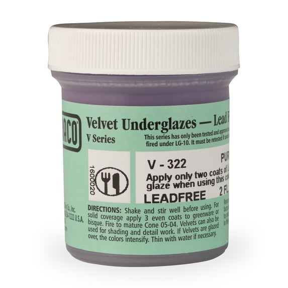 Amaco Velvet Underglaze, 2 oz., Purple