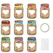 Amacok 30Pcs Valentines Day Cards Kids Jars Valentines Exchange Cards Funny Valentine's Greeting Cards for Boys Girls Diy Handmade Crafts for Kids School Classroom Prize Party Favors