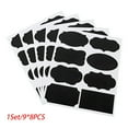thumbnail image 1 of Amacok  9 Sheet Chalkboard Labels Reusable 72 Pcs Waterproof Black Labels for Mason Jars, Pantry Containers, Glass Bottles, Kitchen Food Spice Storage Bins Stickers, 1 of 2