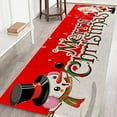 thumbnail image 1 of Amacok Christmas Bath Rug Runner 16X47 Inch Red Bath Mat Non-Slip Modern Long Bathroom Rug Machine-Washable Floor Rug Carpet for Tub Shower Christmas Gifts Christmas Ornaments, 1 of 3