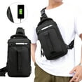 thumbnail image 1 of Amacok Crossbody Backpack, Anti Theft Sling Bag Shoulder Bag with Usb Charging Port, 1 of 6