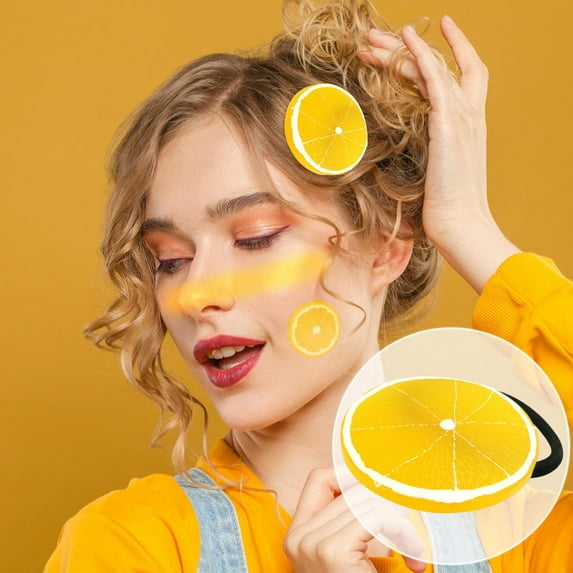Amacok Elastic Hair Ties for Girls Lemon Hair Clips Girls Hair Clips Cute Fruit Barrettes Snap Hair Accessories Stylish Hairpins for Women and Girls