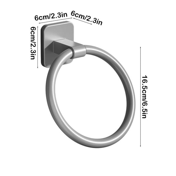 Amacok Hand Towel Holder, Bathroom Towel Ring, Bath Hand Towel Hangers Wall Mounted Modern Style