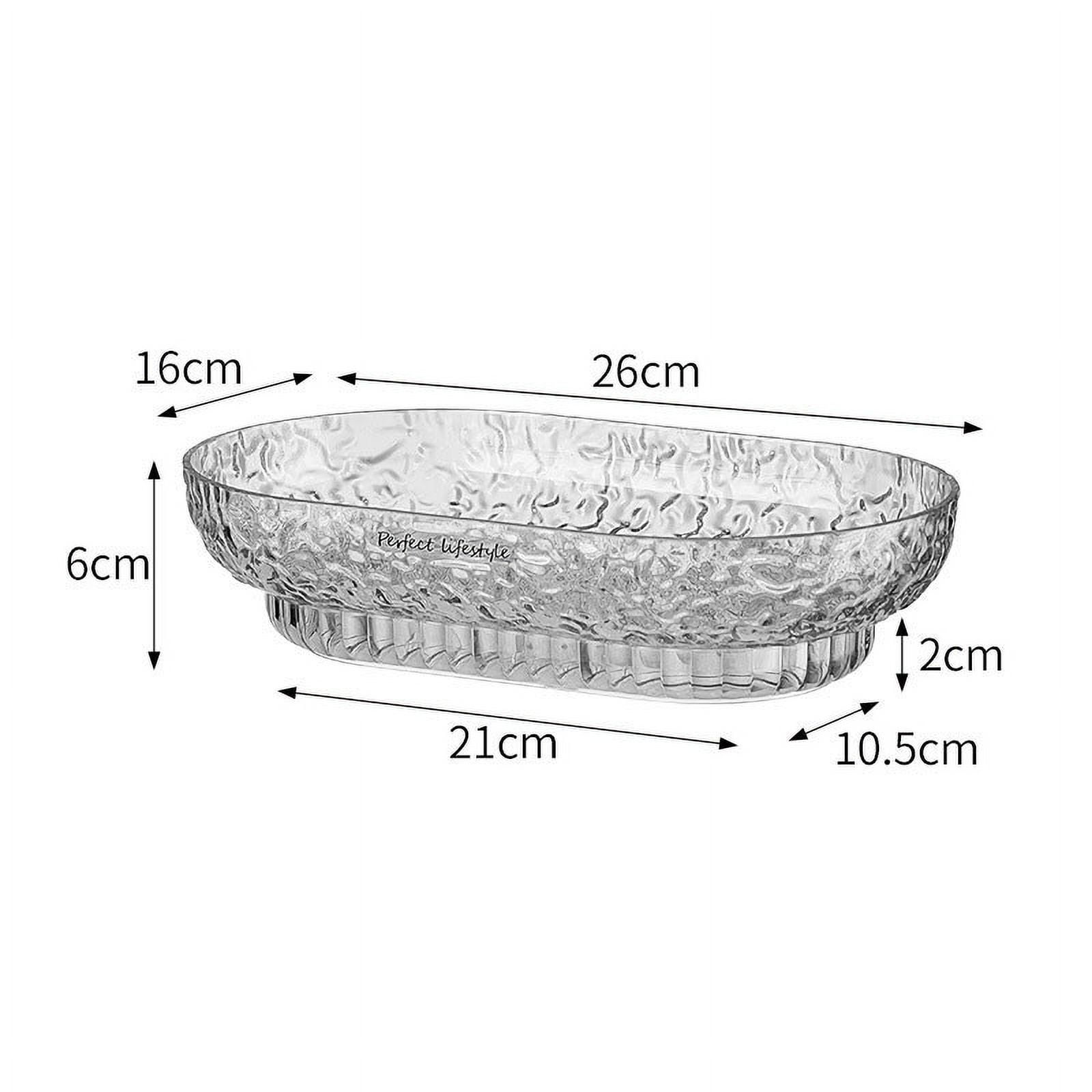Amacok Plastic Fruit Bowl for Table Decor, 10" Large Large Decorative