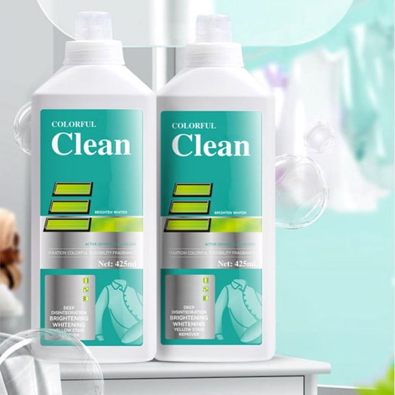 Amacok Powerful Color Bleach Laundry Detergent, Oxygen Bleach Cleaning Solution, Oxygen Bleach for Laundry, 425 Ml Concentrated Multipurpose Laundry Detergent