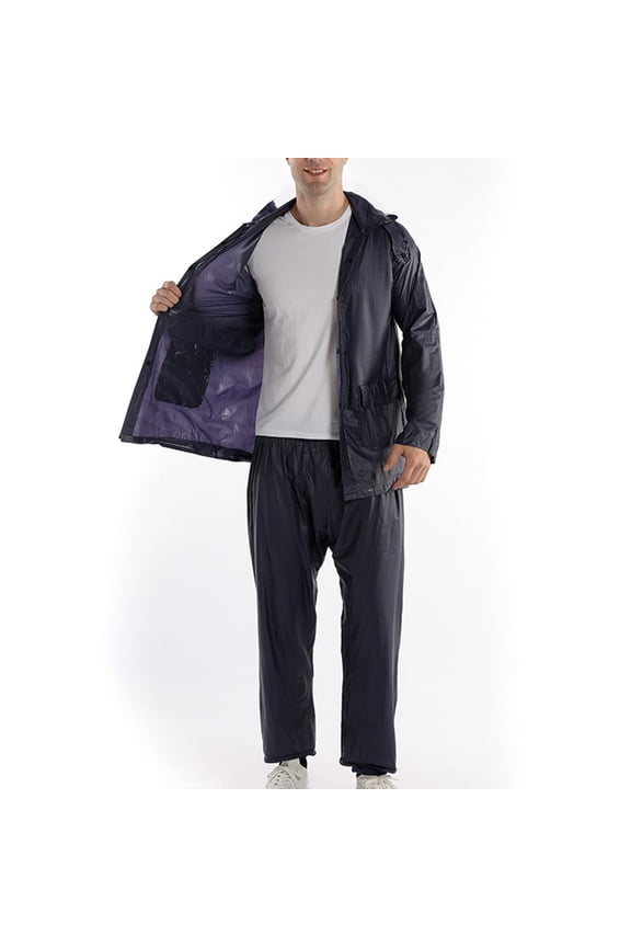 Rain Suit for Men & Women Jackets & Pants Waterproof Work Lightweight Rainwear Rain Coat for Adult Transparent Raincoat Outdoor Rain Jacket and Pants Rainwear
