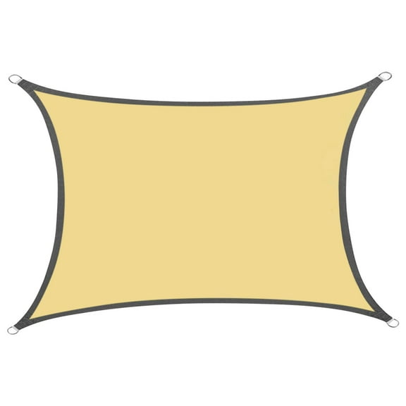 Amacok Sun Shade Sail 6.5' X 9.8' Rectangle Uv Block Sunshade for Backyard Yard Deck Patio Garden, Outdoor Weatherproof Breathable Sail Shade
