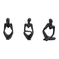 Amacok Thinker Statue Decor, 3Pcs Modern Abstract Art Sculpture, Thinker Figurines Collectible Accents Decoration for Shelf Bookshelf Office Desktop Decor