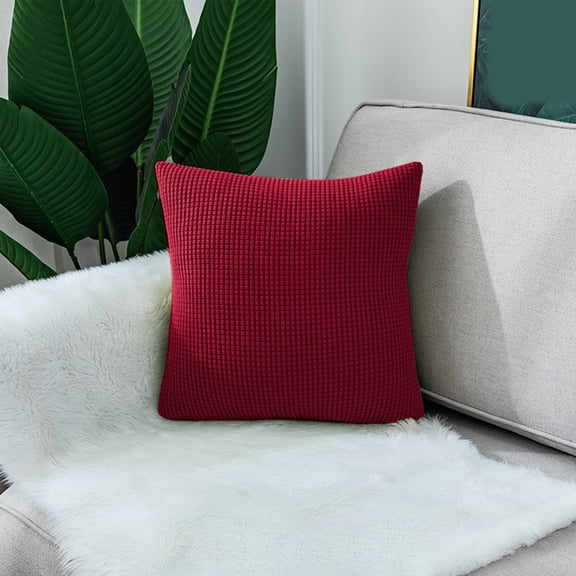 Amacok Throw Pillow 18X18 Inch, Home Decor Cushion Decorative Throw Pillows, Square Accent Solid Cushion Farmhouse Pillow for Couch Sofa Bedroom Living Room