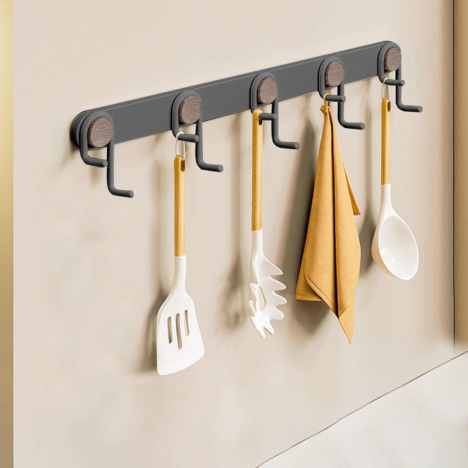 Amacok Towel Hooks, No Punch Hanging Rack Forkitchen, Bathroom Rail