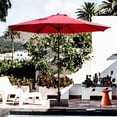 thumbnail image 1 of Amada 9 FT Patio Umbrella with 50 Lbs Concrete Umbrella Base, 1 of 11