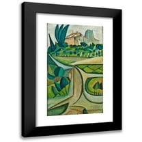 Amadeo de Souza-Cardoso 10x14 Black Modern Framed Museum Art Print Titled - Manhufe Landscape (C.1912-1913)