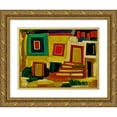 thumbnail image 1 of Amadeo de Souza-Cardoso 14x12 Gold Ornate Wood Frame and Double Matted Museum Art Print Titled - The Little Bright House - Landscape (1915), 1 of 4