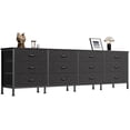 thumbnail image 1 of Amadwell 70 Inch Dresser with 12 Fabric Drawers, TV Stand for 65, 75, 80 Inch TV, Long Dresser for Bedroom, Entertainment Center for Living Room, Chest of Drawers & Storage, Black, 1 of 10