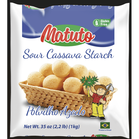 Amafil Matuto Sour Cassava Starch 2.2 lb | Pack of 2 | Polvilho Azedo