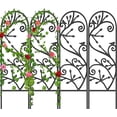thumbnail image 1 of Amagabeli 2 Pack Black Garden Trellis for Climbing Plants 46" x 15" Black Sturdy Iron Potted Support Vines Vegetable Flower Patio Metal Wire Lattices Grid Trellises for Grape Cucumber Clematis, 1 of 8