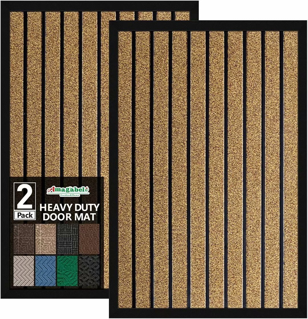 Amagabeli 2 Pack Large Outdoor Door Mats 36" x 24" for Front Door