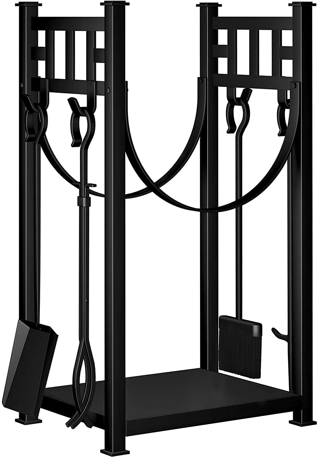 Amagabeli 31.6in Large Firewood Rack Fireplace Rack Indoor Bin Log ...