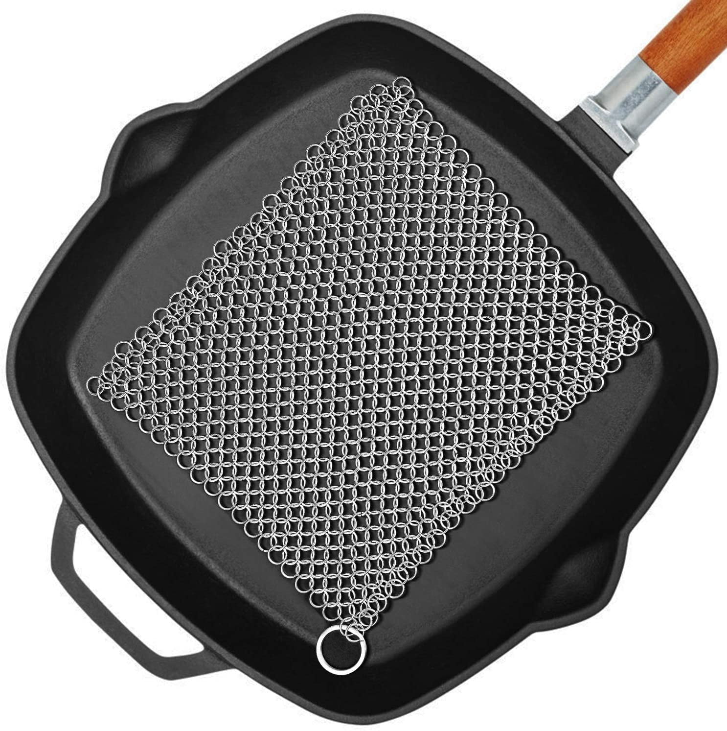 Chain Mail Scrubber - 8 x 8 Cast Iron Cleaner