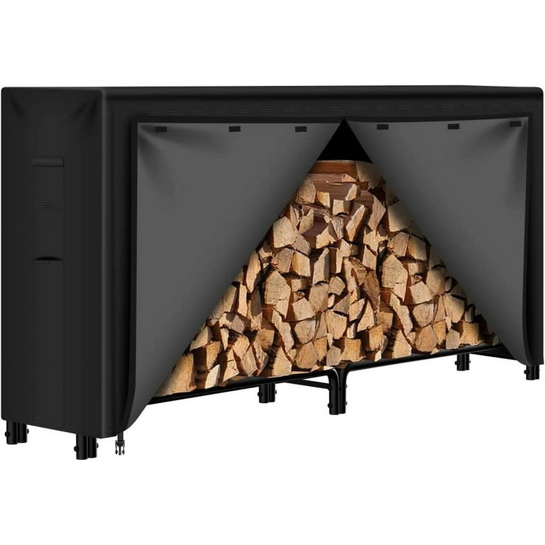 Zimtown 4 Feet Waterproof Cover Steel Firewood Log Rack Wood Storage Holder Zimtown 4 Feet Waterproof Cover Steel Firewood Log Rack Wood Storage Holder