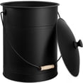thumbnail image 1 of Amagabeli Ash Bucket with Lid Outdoor and Indoor Coal Bucket for Fireplace Medium Fire Bucket Metal Ash Can for Grill Charcoal Bucket Essential Tools for Fireplace Fire Pit Wood Burning Stove Black, 1 of 8