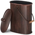 thumbnail image 1 of Amagabeli Ash Bucket with Lid Outdoor and Indoor Coal Bucket for Fireplace Medium Fire Bucket Metal Ash Can Bronze Model Number, 1 of 8