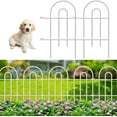 thumbnail image 1 of Amagabeli Decorative Garden Fence 24 in x 35 ft Rustproof White Iron Landscape Wire Folding Fencing Ornamental Panel Garden Border Fence Edge Section Edging Patio Flower Bed Fencing Outdoor White, 1 of 9