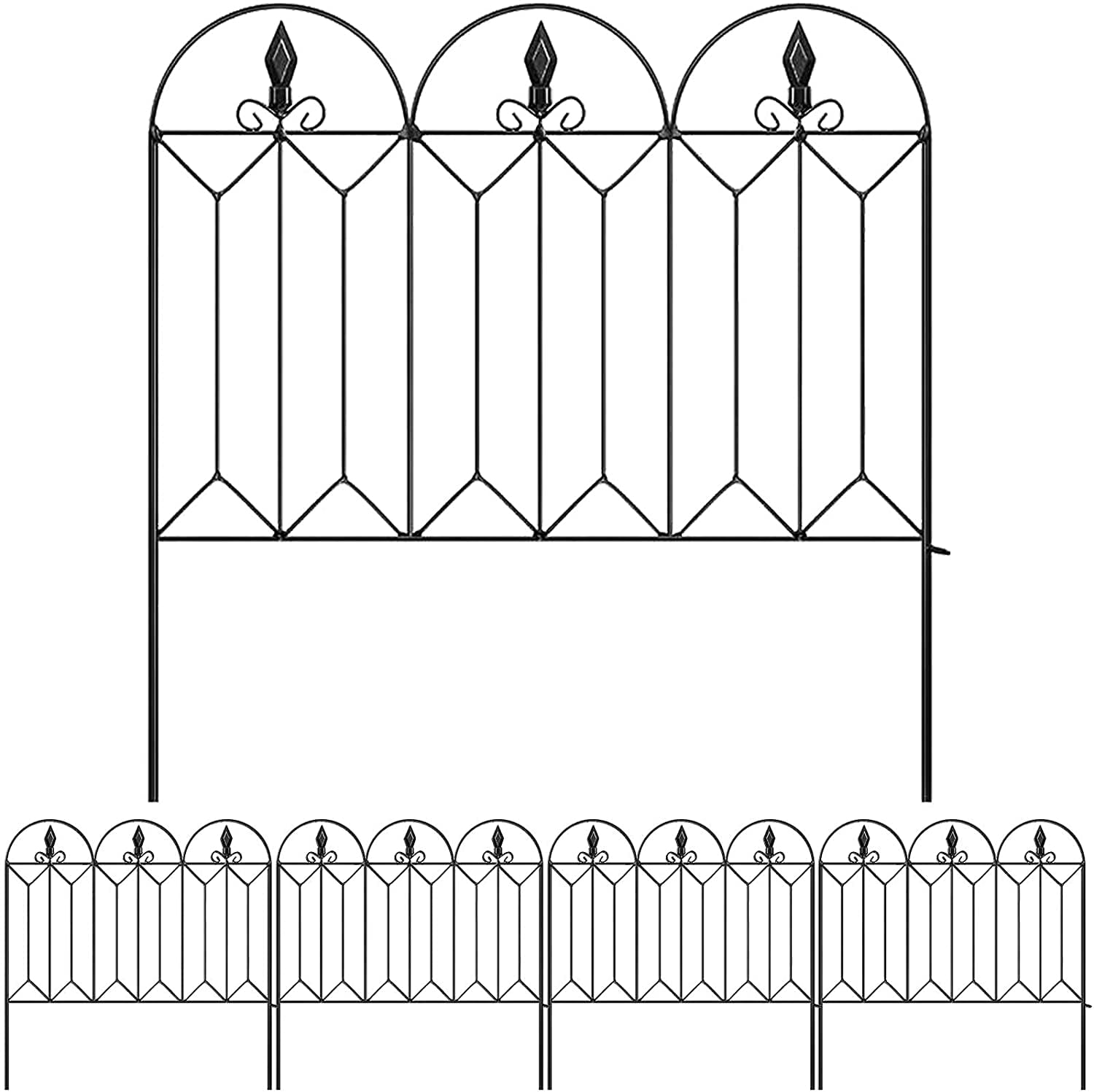 Amagabeli Garden Fence 24inx10ft Outdoor Decorative Fencing Landscape ...