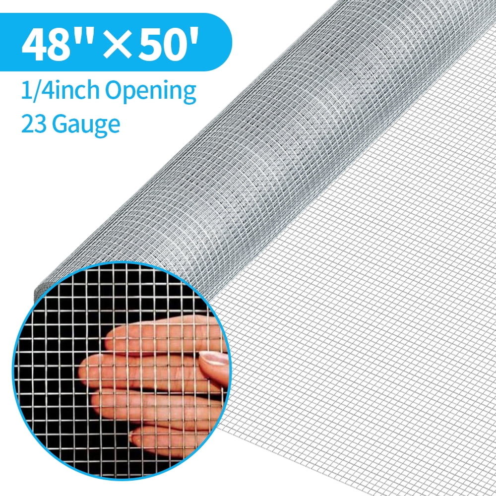 48x50 Galvanized Metal Chicken Wire Mesh Roll for Garden and Pets