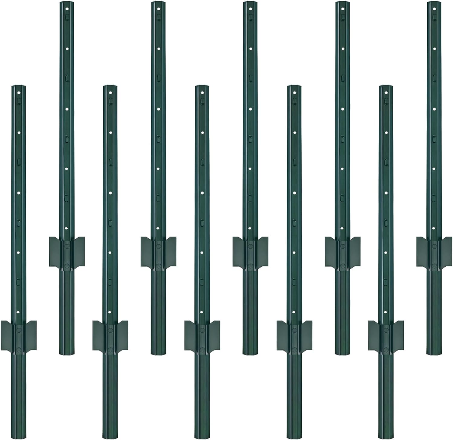 3ft Sign Post Amagabeli 10-Pack 3ft Metal Anchor Ground Fence Posts, Sturdy U-Post ...