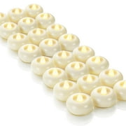 Amagic 24Pack 2” Flameless Led Floating Candles, Ivory Base,200 Hour Plastic Battery Operated,Flickering Waterproof Tealights