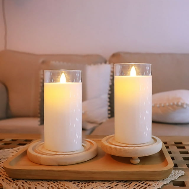 Amagic 3" x 6" Ivory Radiance Candles with Remote Control and Timer