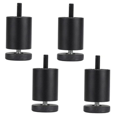 Amagogo 4PCS Metal Furniture Leg M8 Thread Adjustable Height Aluminum Alloy for Sofa Table Couch Legs Raised Feet Black