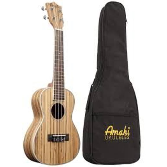 Amahi Classic Series Concert Ukulele, Zebrawood