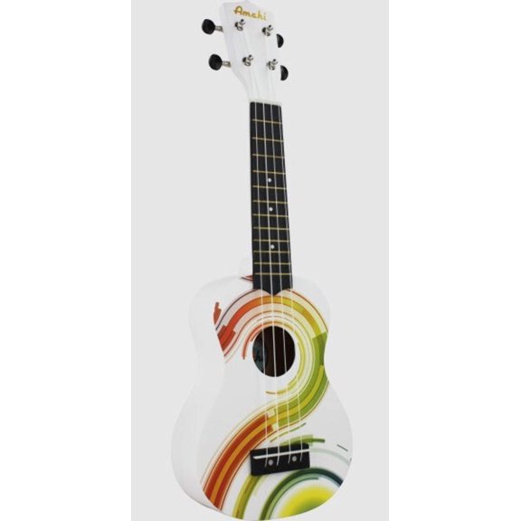 Amahi Soprano Uke with Swirl Design w/ Vinyl Gig Bag