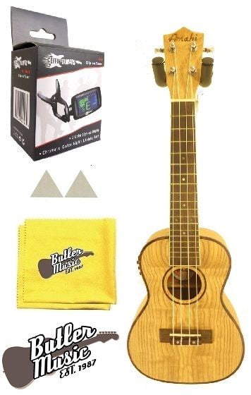 Amahi UK880 Classic Quilted Ash Concert Ukulele