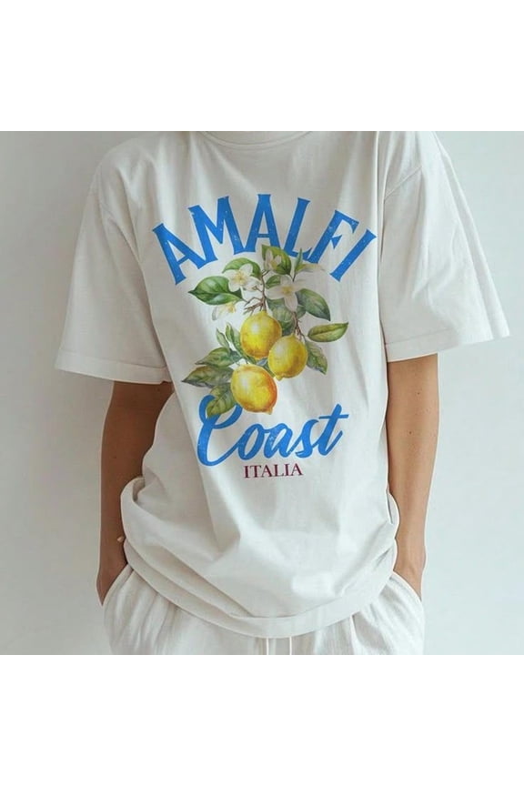Amai Coast S1Hirt Italian Lemon Graphic T-S1Hirt, c1omforolor Italian T-S1Hirt, FaS1Hion Pattern T-S1Hirt, Positano S1Hirt, Vintage Summer Aesthetic Top, C1Apri Graphic T1EEs WoM1en Tops