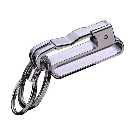 Amaiiu Key Chain Holder Fashion Decoration Waist Hanging Keychain Detachable Ornament Keys Buckle Gift Keyring Portable Pendant Silver