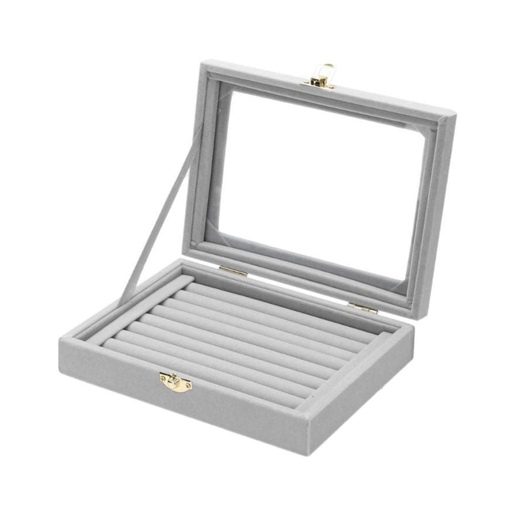Amaiiu Portable Women Jewelry Display Box Large Capacity Organizer Ring