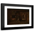 thumbnail image 1 of Amaldus Nielsen 14x11 Black Modern Framed Museum Art Print Titled - Interior from Haslemo, Setesdal (1864), 1 of 5