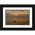 thumbnail image 1 of Amaldus Nielsen 14x11 Black Ornate Wood Framed Double Matted Museum Art Print Titled: From Kristianiafjord (1918), 1 of 5