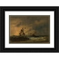 thumbnail image 1 of Amaldus Nielsen 14x11 Black Ornate Wood Framed Double Matted Museum Art Print Titled: The First Composition (1859), 1 of 5