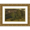 thumbnail image 1 of Amaldus Nielsen 14x11 Gold Ornate Wood Frame and Double Matted Museum Art Print Titled - From Teroen, Hardanger (1897), 1 of 4