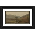 thumbnail image 1 of Amaldus Nielsen 14x9 Black Ornate Wood Framed Double Matted Museum Art Print Titled: Fog Mood. Hoven, Mandal (1900), 1 of 5