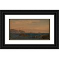 thumbnail image 1 of Amaldus Nielsen 14x9 Black Ornate Wood Framed Double Matted Museum Art Print Titled: From Rekfjord (1878), 1 of 5