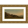 thumbnail image 1 of Amaldus Nielsen 14x9 Gold Ornate Wood Frame and Double Matted Museum Art Print Titled - Hobde, Mandal (1868), 1 of 4